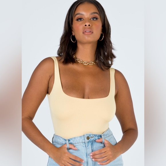 Princess Polly Tamikah Bodysuit in Yellow Size 4 New with tag - Picture 9 of 16